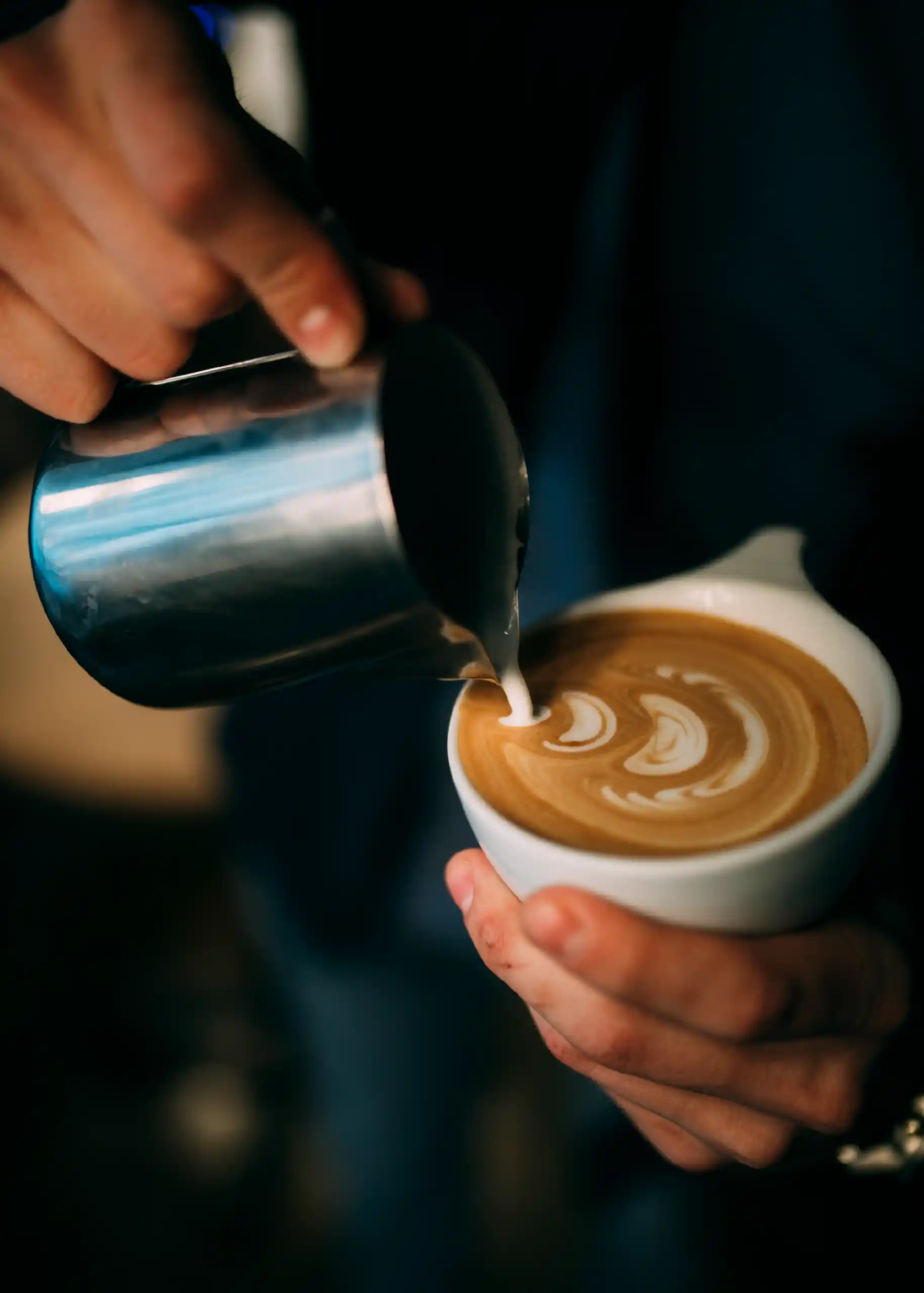 Coffee being poured in editorial style